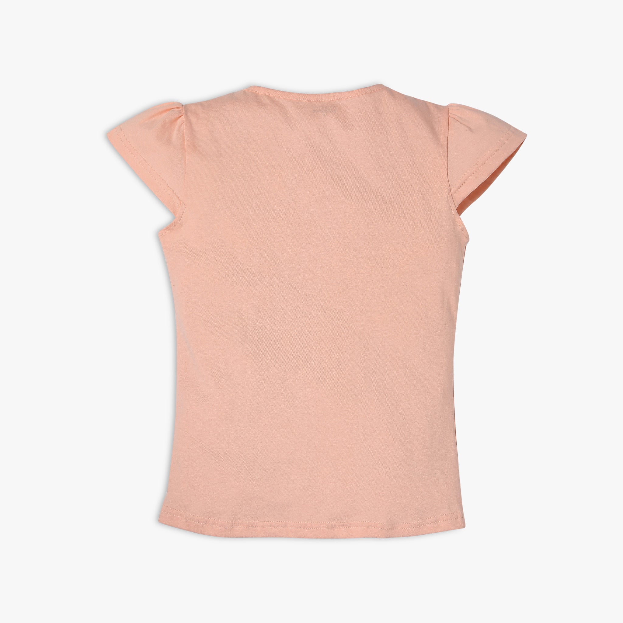 Girl's Regular Fit Solid Color Cotton T-Shirt - Soft & Comfortable for Everyday Wear, School, and Playtime
