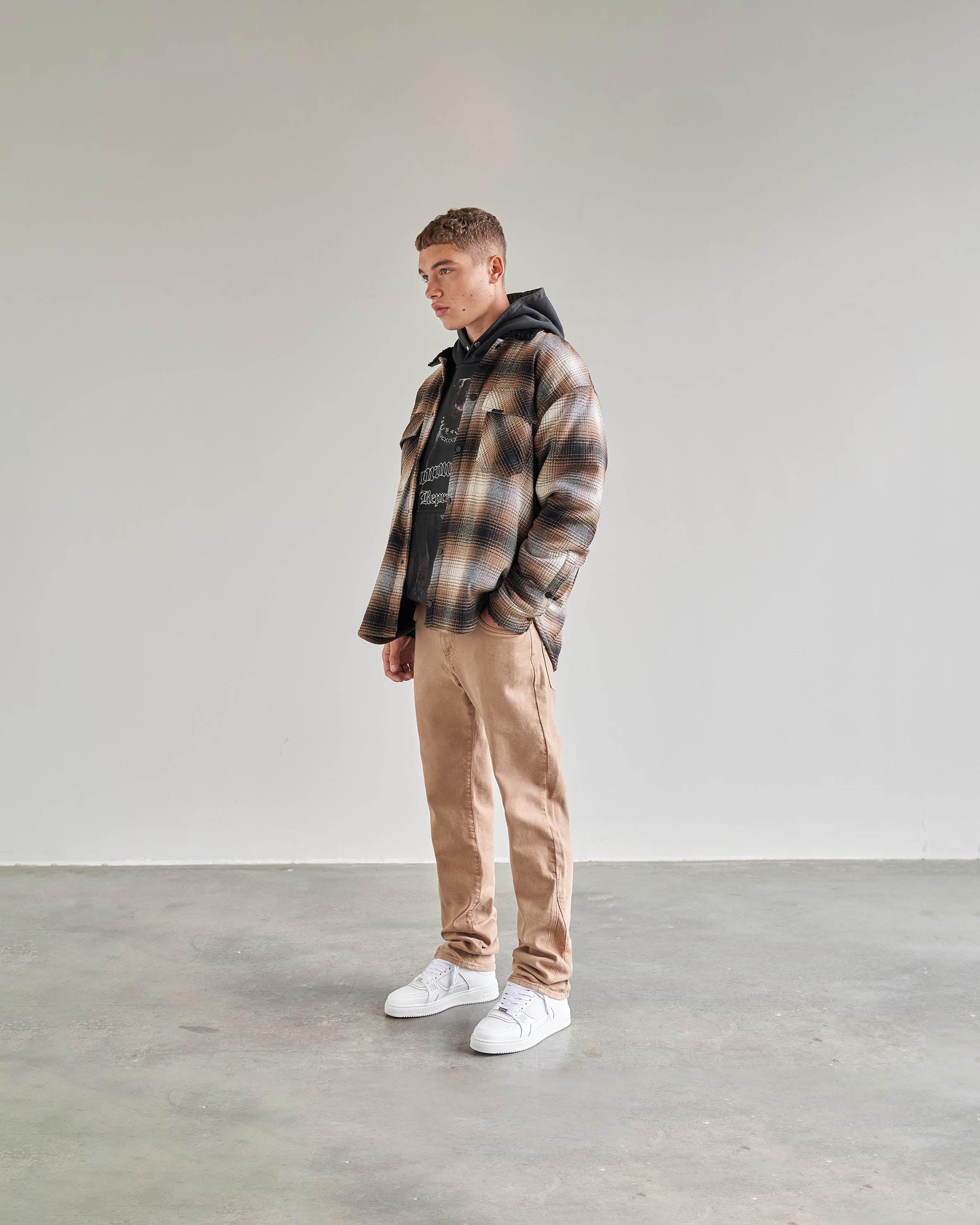 Sherpa Shirt for Men - Soft & Warm Brown Fleece Button-Up - Perfect for Winter Outdoor Activities & Casual Wear