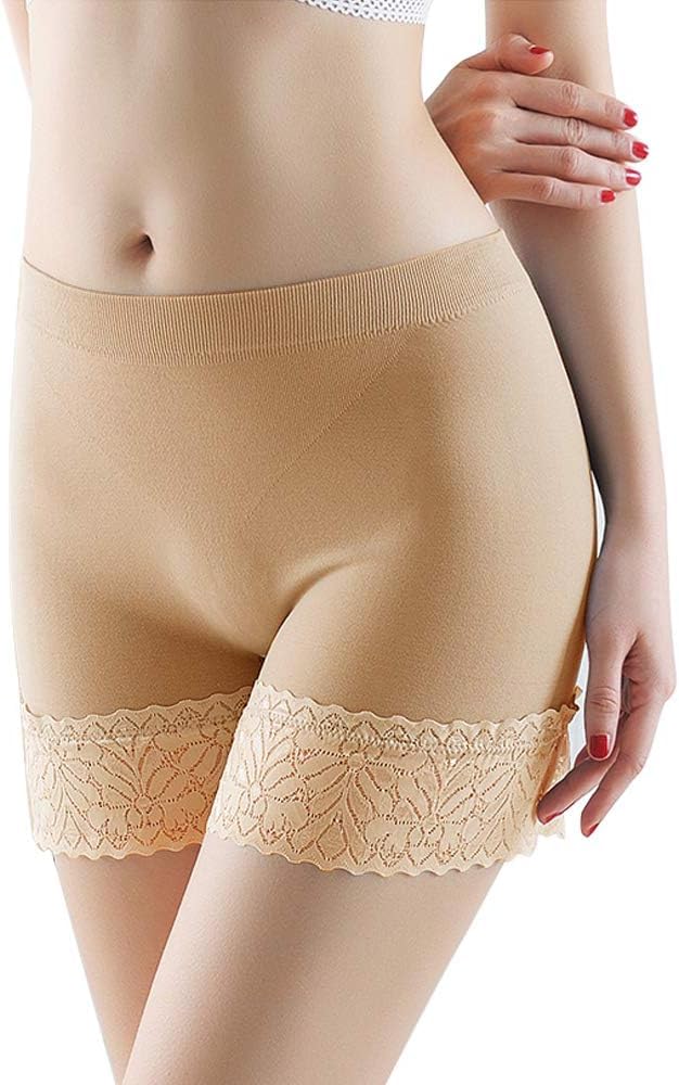 iloveSIA Women's Lace Slip Shorts 3-Pack - Comfortable Boyshort Underwear for Dresses | Anti-Chafing Safety Pants | Breathable Cotton Lingerie | Perfect for Summer, Skirts & Formal Wear