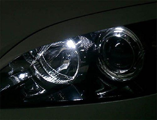 10-Pack White 1 LED 168 175 194 2825 W5W T10 LED Bulbs - Super Bright Car Interior Lights for Dome, Map, Trunk & License Plate Lighting