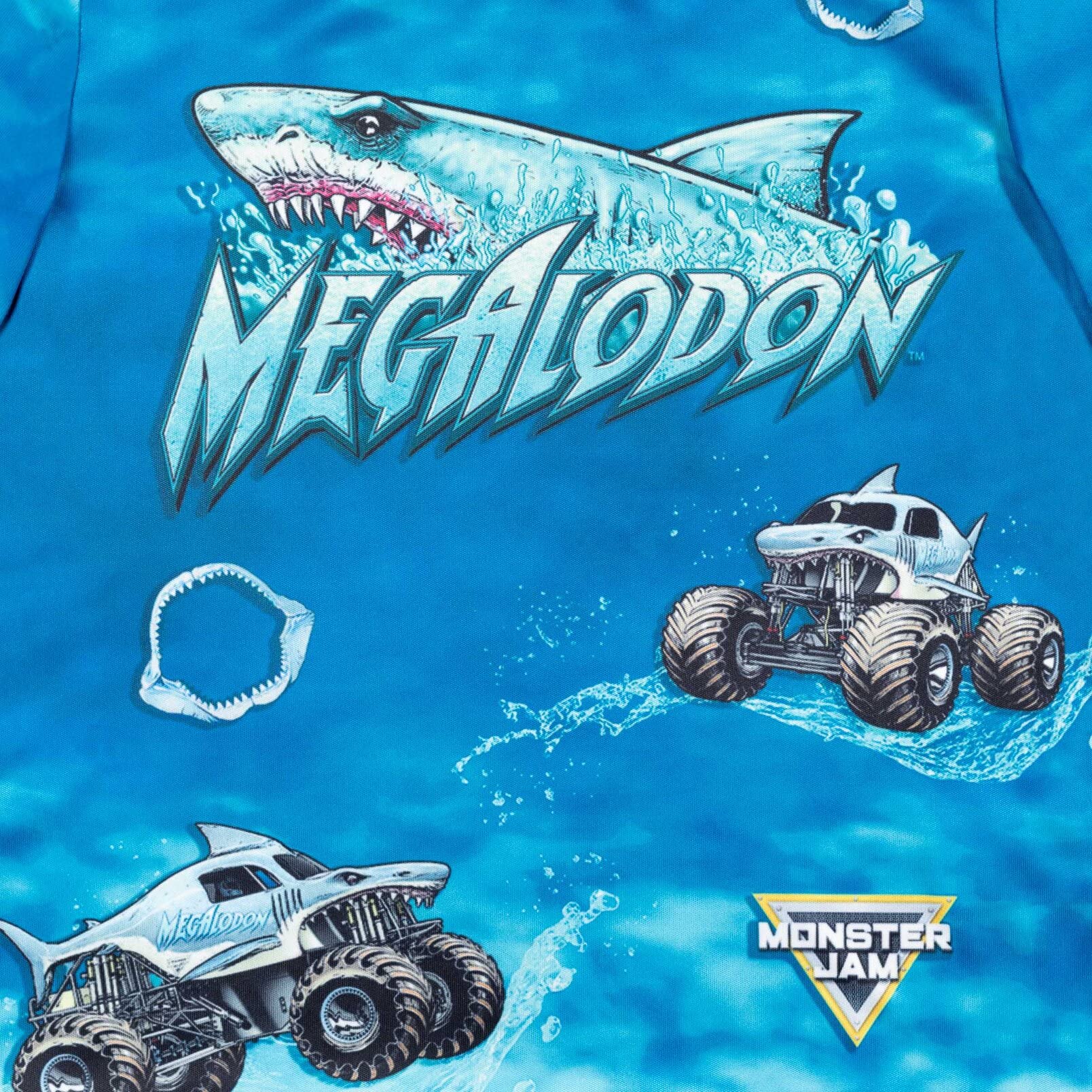 Monster Jam 3 Pack Boys T-Shirts Set - Grave Digger, El Toro Loco & Megalodon Designs (Toddler to Big Kid Sizes) - Perfect for Birthday Gifts, School Wear and Monster Truck Shows