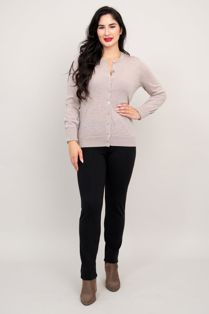 100% Merino Wool Kitten Cardigan in Tan - Cozy & Soft Sweater for Cats - Perfect for Winter Outfits & Photo Shoots