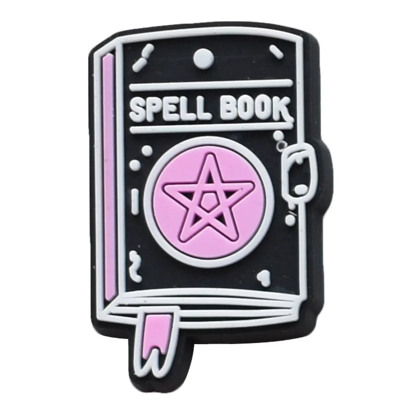 Pink Halloween Shoe Charms for Crocs - Cute Shoe Decorations for Kids & Adults - Perfect for Christmas Parties, Gifts & Costume Accessories