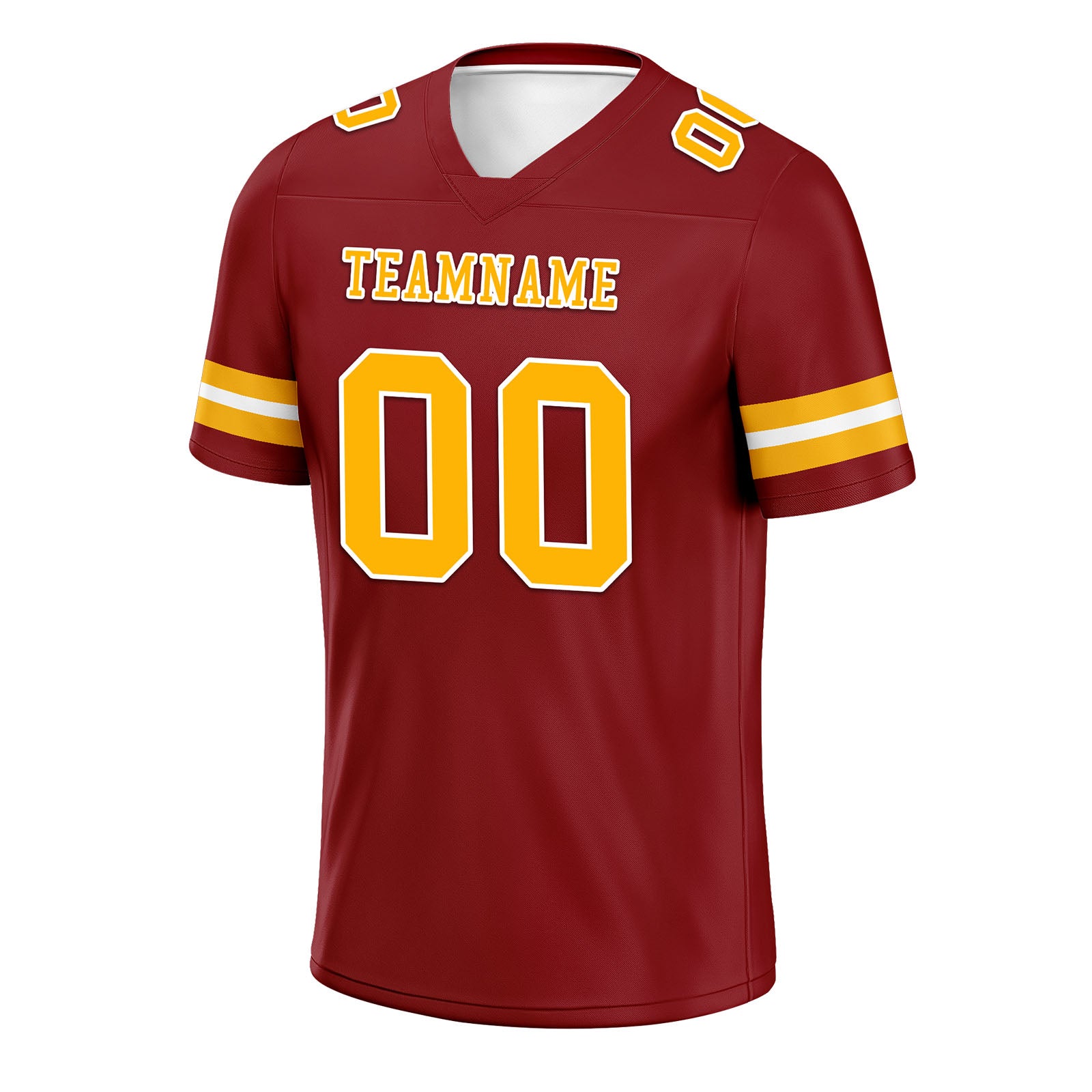 Custom Washington Football Jersey - Personalized Deep Red & Yellow Authentic NFL Jersey FBJ02 E0601 | Perfect for Game Day, Tailgating & Fan Events