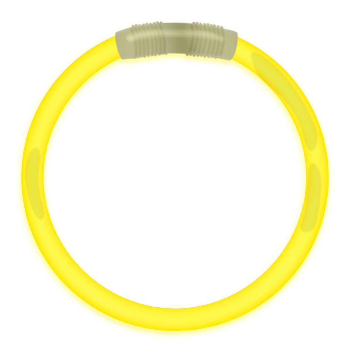 Premium Glow Bracelets - 8 Inch Yellow Flashing LED Party Bracelets (Pack of 100) for Raves, Concerts, Festivals & Night Events