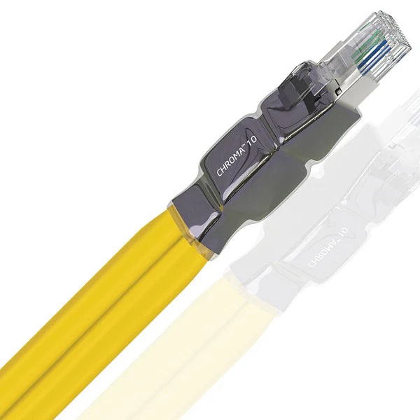 High-Speed Wireworld Chroma 10 Twinax Ethernet Cable - 10Gbps Cat6a Network Cable for Gaming, Streaming & Home Office (10ft/3m) - Perfect for Online Gaming, 4K Video Streaming & Fast Data Transfer