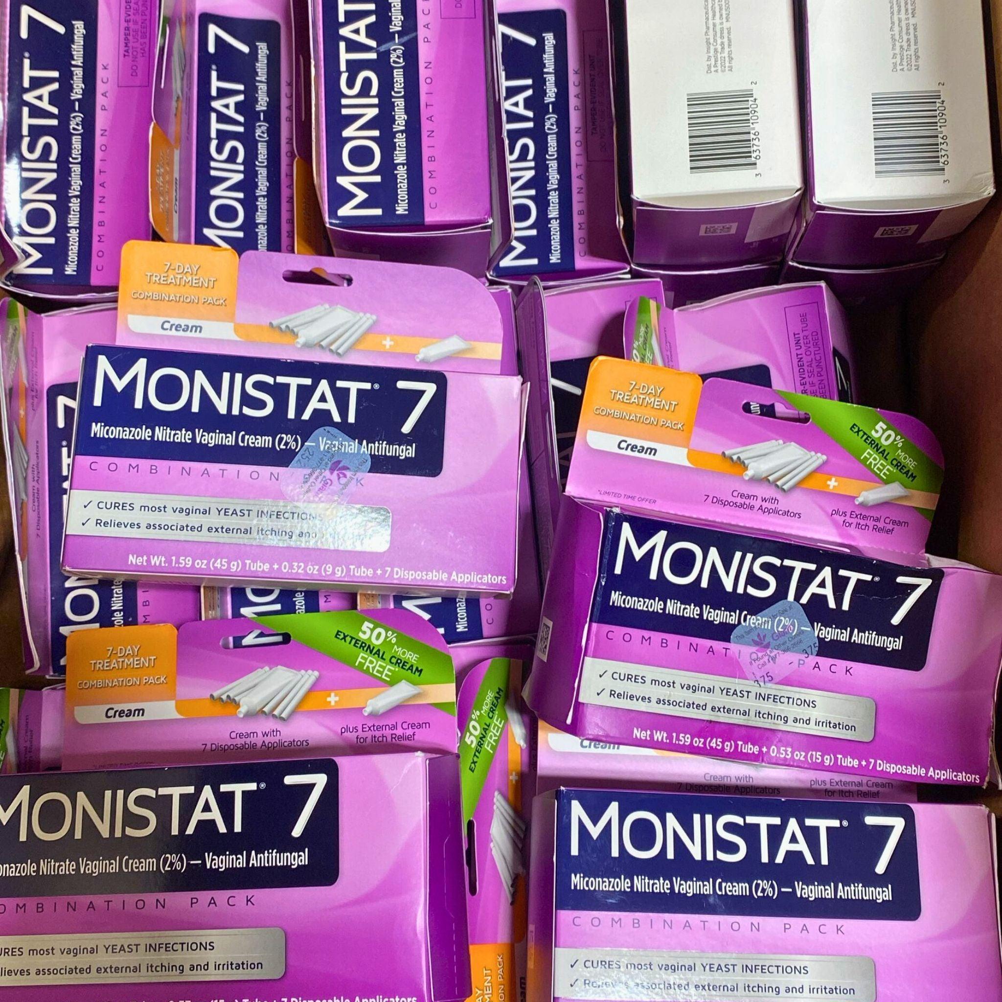 Monistat 7-Day Yeast Infection Treatment Combination Pack | 26-Piece Set with Cream & Suppositories | Vaginal Itch Relief for Women | Home & Travel Use
