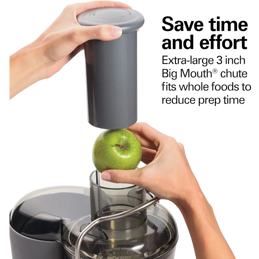 Hamilton Beach 67850 Wide Chute High Speed Juicer - Powerful Cold Press Juicer for Fruits & Vegetables - Perfect for Healthy Smoothies, Detox Drinks & Family Breakfasts