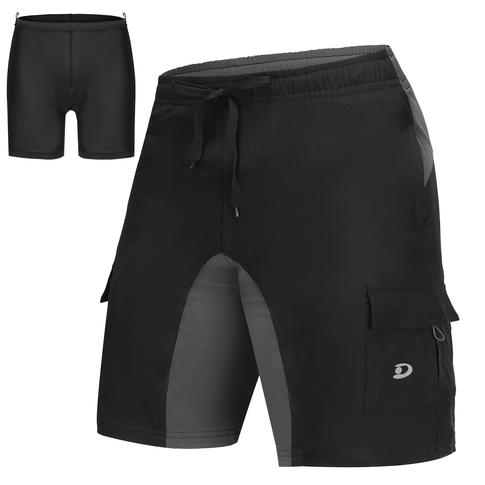 **Boys' Padded Bike Shorts - Youth Mountain Biking Cargo Shorts with Comfortable Padding & Loose Fit - Perfect for Cycling, Hiking & Outdoor Adventures**