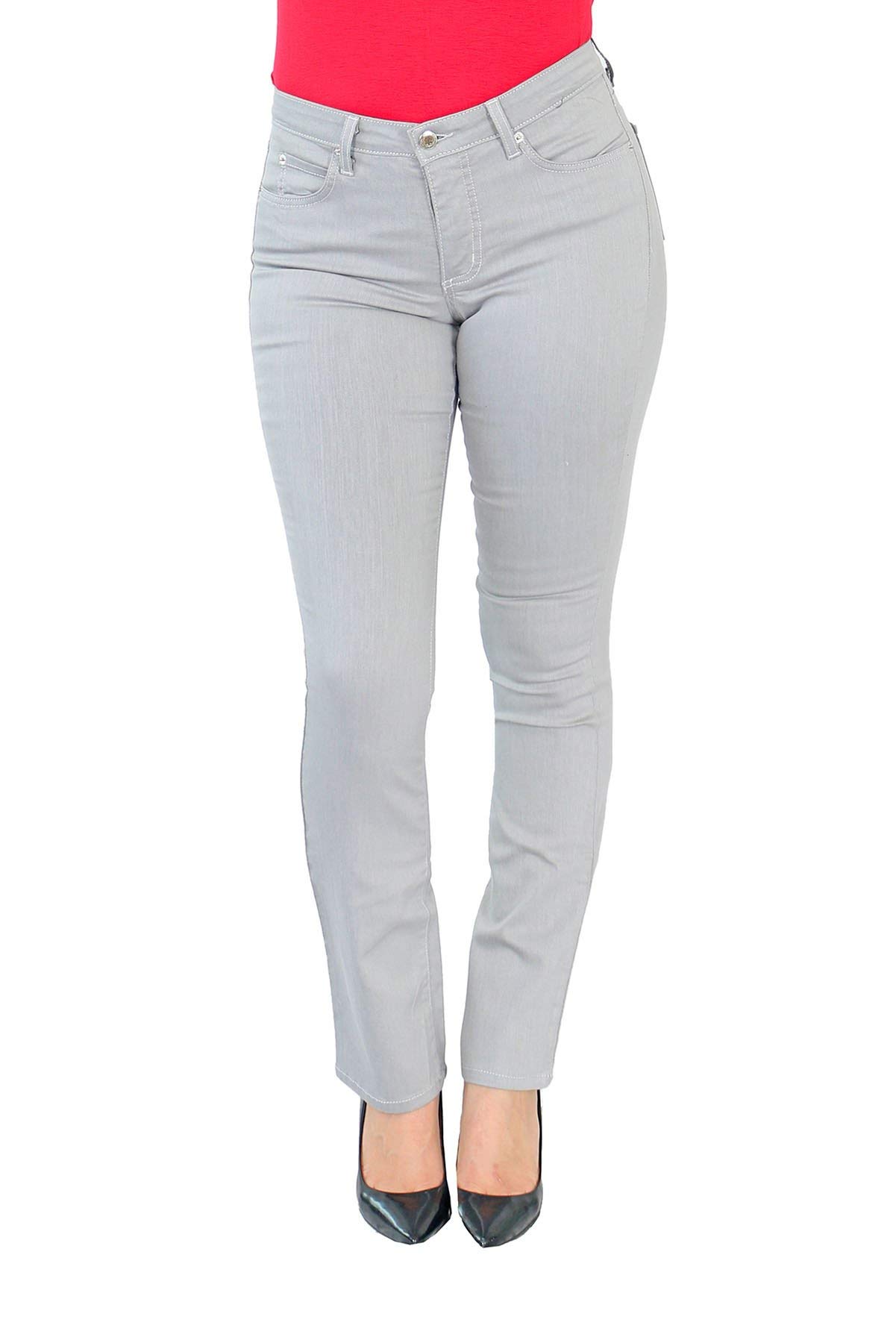 TrueSlim Women's Straight Leg Pants - High Waist Tummy Control Slimming Work Pants for Office & Business Casual Wear