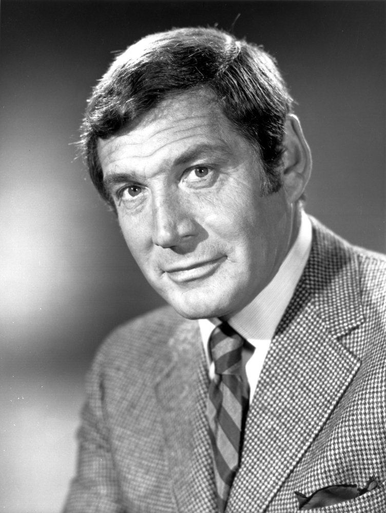 Gene Barry Striped Tie Photo Print - 24x30 Inches - Vintage Actor Wall Art - Perfect for Home, Office & Theater Decor