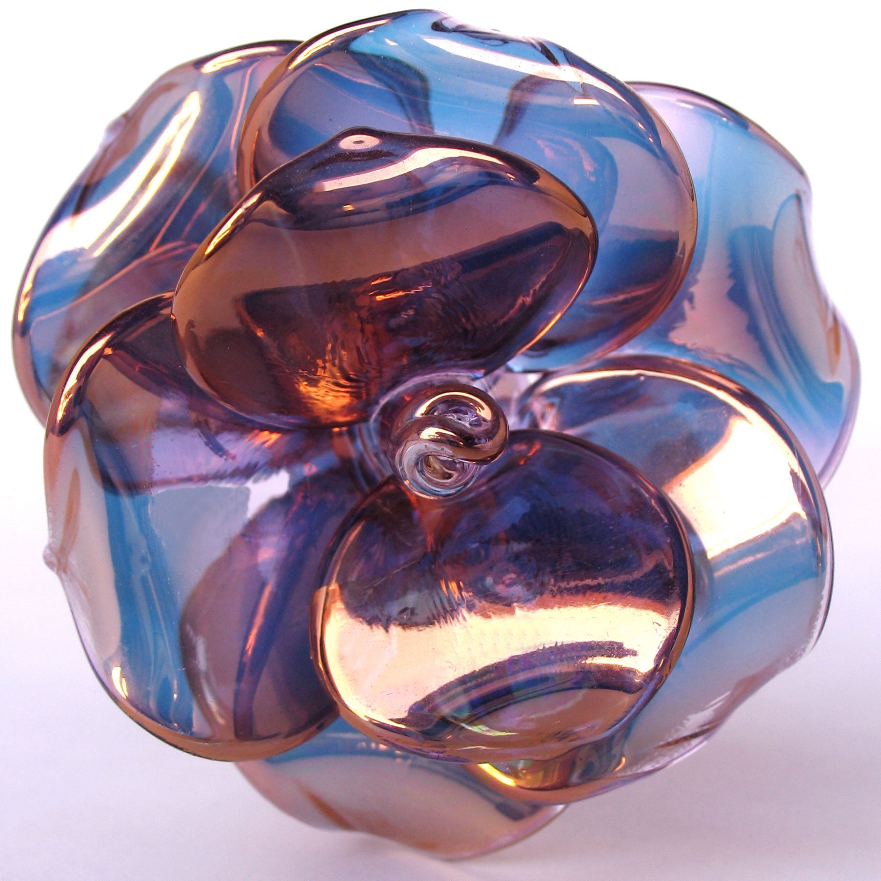 Exquisite Hand-Blown Glass Rose Figurine - Unique Home Decor Gift for Valentine's Day, Wedding, Anniversary & Romantic Occasions
