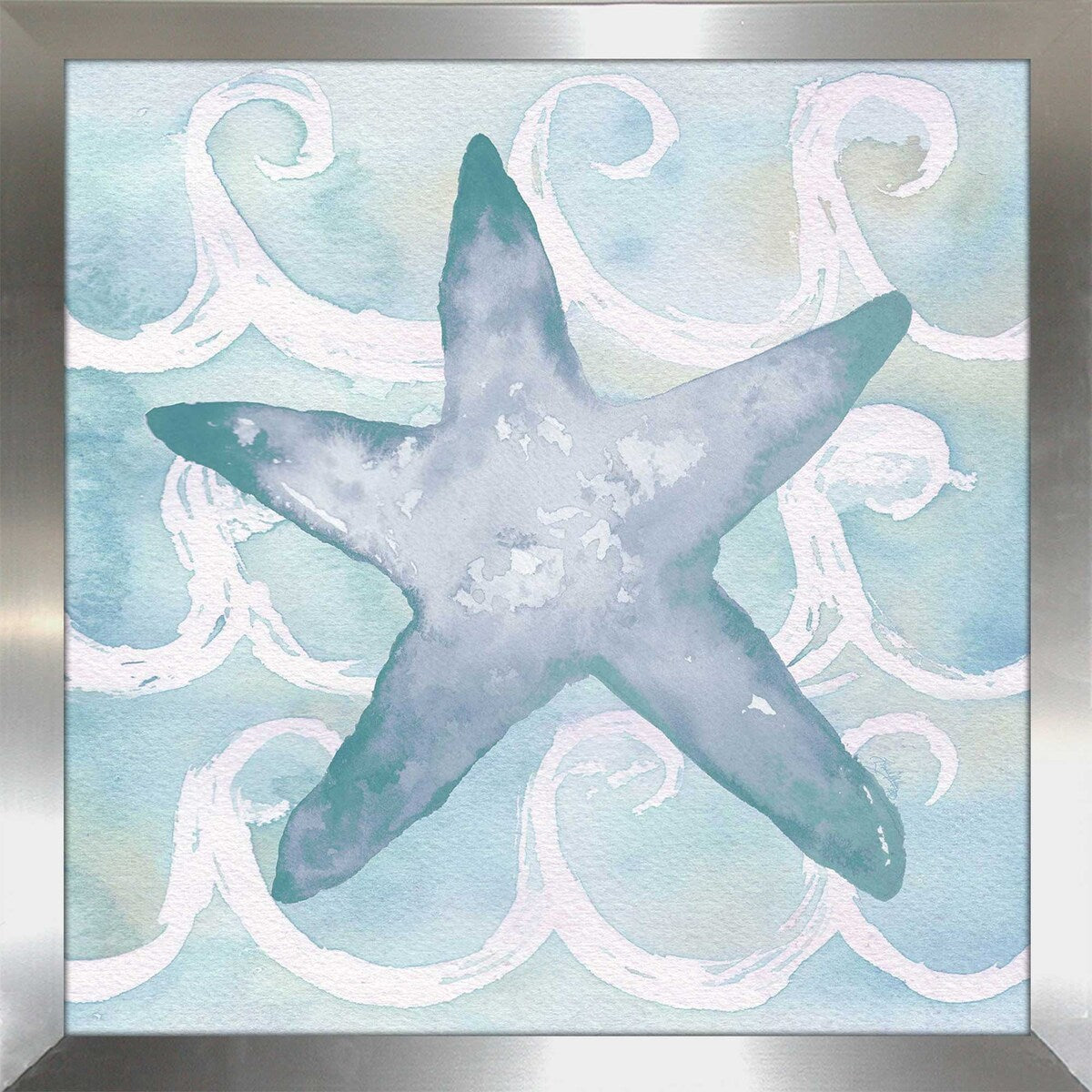 Azure Sea Creatures Square Print on Acrylic - Stunning Ocean-Themed Wall Art for Home, Office & Beach House Decor