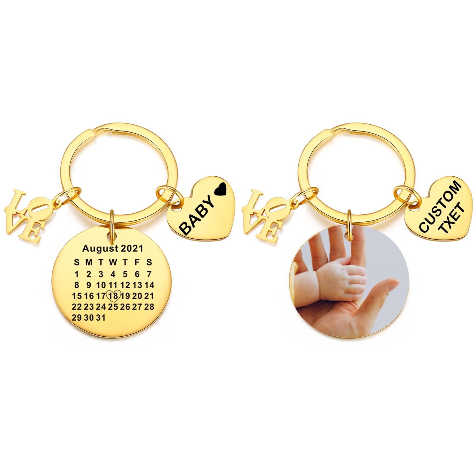 Custom Photo Keychain - Personalized Birthday Gifts for Women, Wedding Gifts, Anniversary Present for Husband & Boyfriend - Perfect for Couples, Bridal Party Favors & Romantic Keepsakes