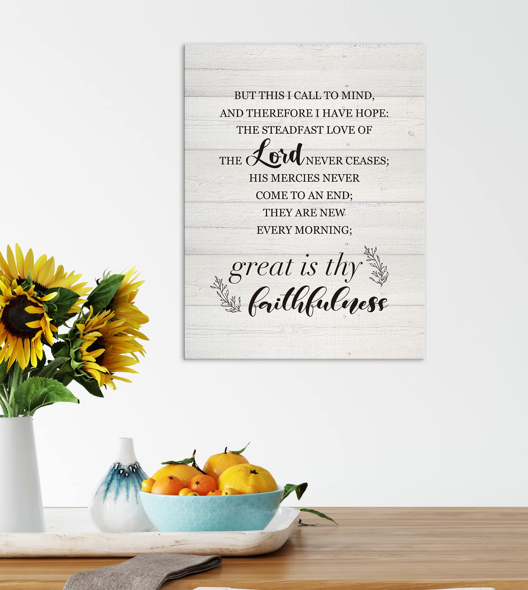 Blessing the Food Before Us Canvas Art - 12x15 in Farmhouse Wall Decor for Kitchen & Dining Room