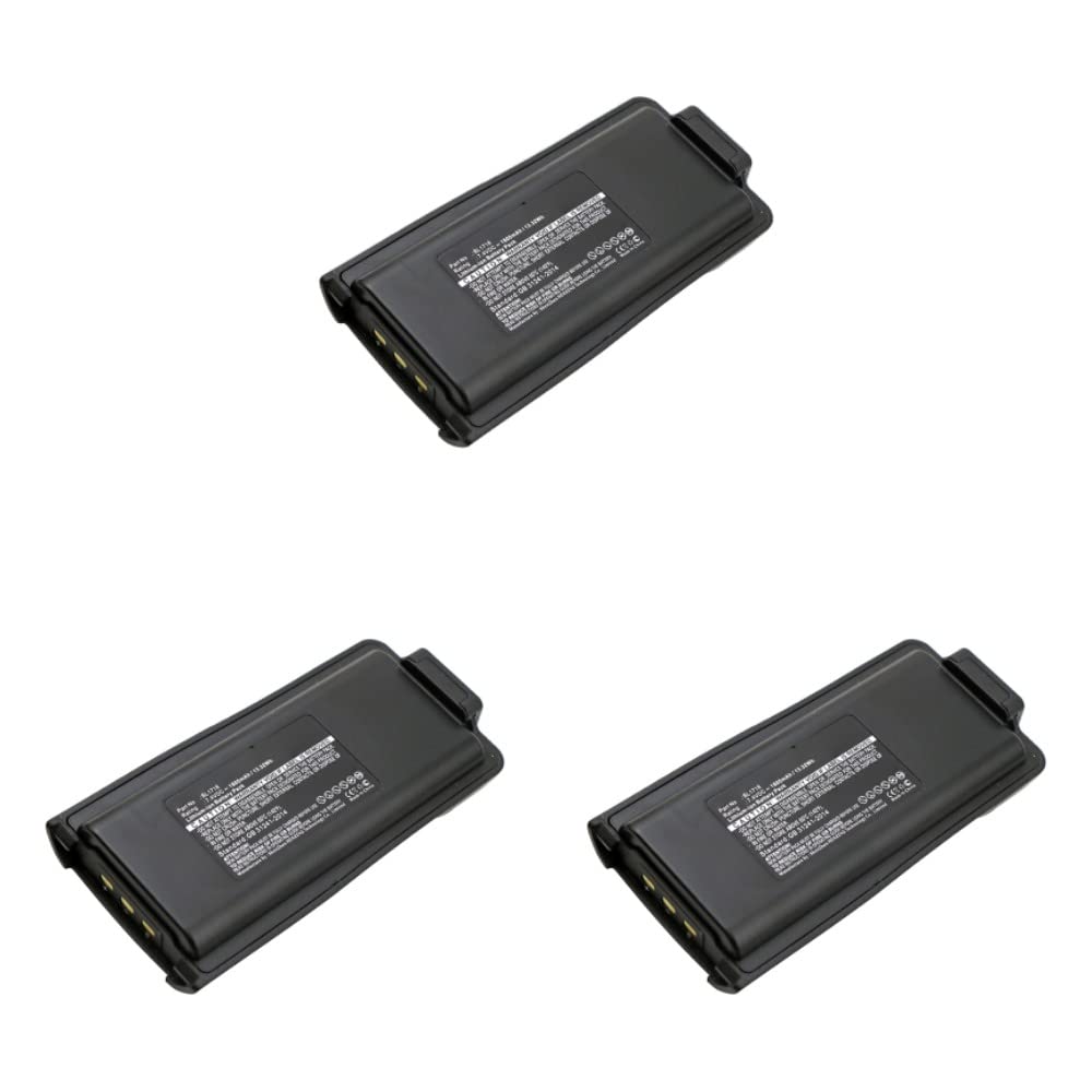 Synergy Digital 2-Way Radio Batteries - 3 Pack Li-ion 7.4V 1800mAh Replacement for HYT BL1718 Walkie Talkie | Long-Lasting Power for Construction, Security & Outdoor Adventures