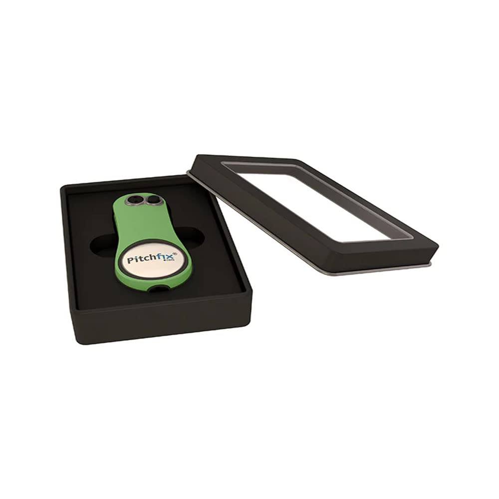 Premium Golf Divot Repair Tool Set with Switchblade Design - Includes Fusion 2.5 Divot Tool, Removable Ball Marker & Pencil Sharpener - Perfect for Golf Course Greens Repair & On-the-Go Golf Accessories