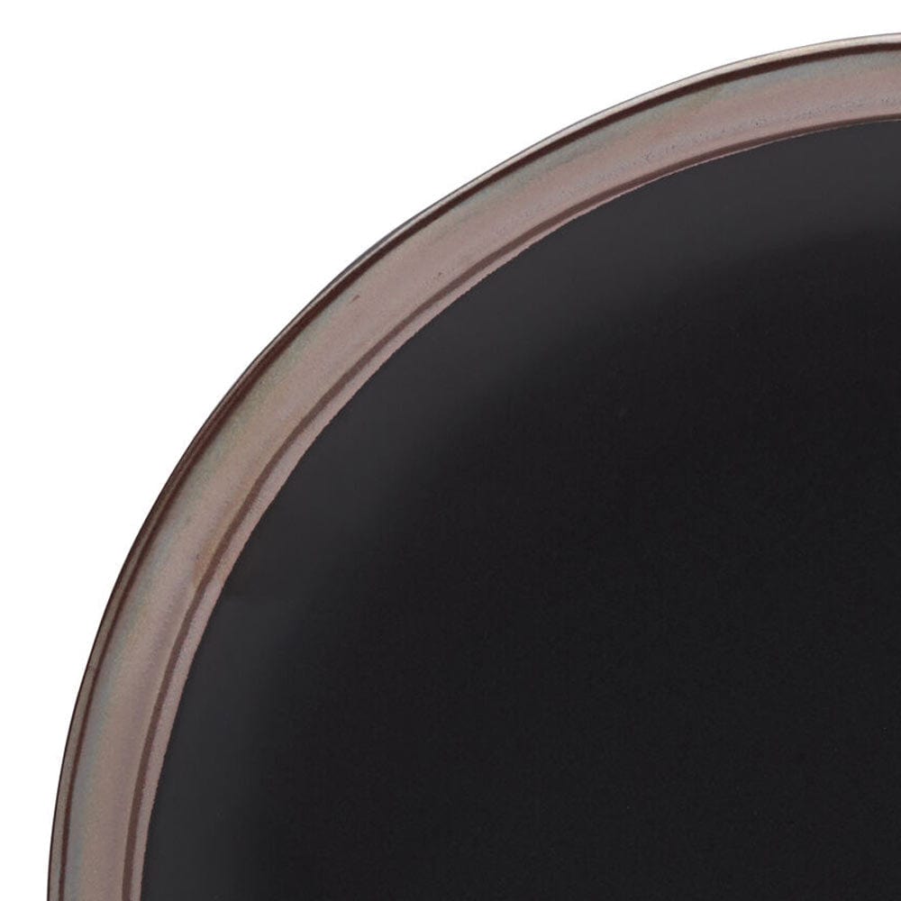 Premium Miller Black 12-Piece Dinnerware Set - Service for 4 People - Elegant Porcelain Plates, Bowls & Mugs - Perfect for Family Dinners, Dinner Parties & Holiday Gatherings