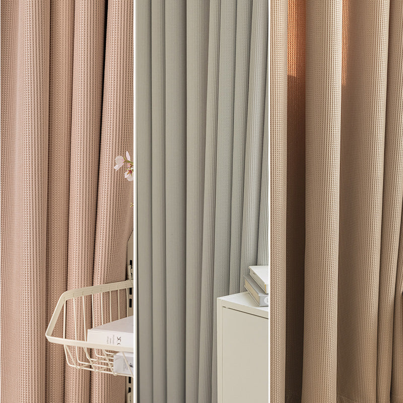 Premium Hazel Chenille Waffle Weave Blackout Soundproof Curtains - Thermal Insulated Custom Window Treatments for Bedroom, Living Room & Home Theater