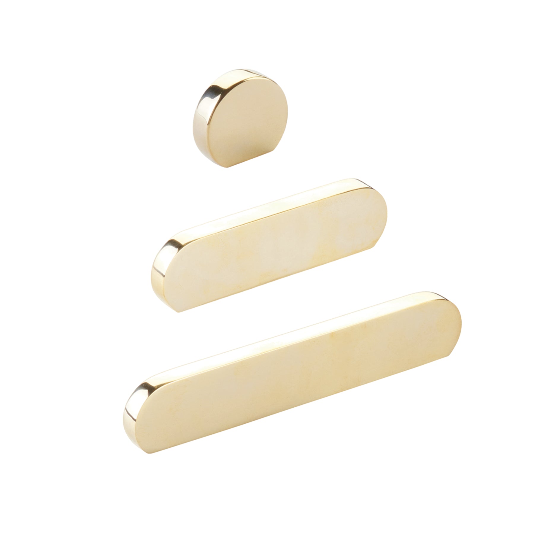 Vintage Unlacquered Brass Cabinet Knobs and Drawer Pulls - Round Edge Hardware for Kitchen, Bathroom & Furniture (Set of 10) - Perfect for Shaker Style Cabinets, Dressers & DIY Home Decor Projects