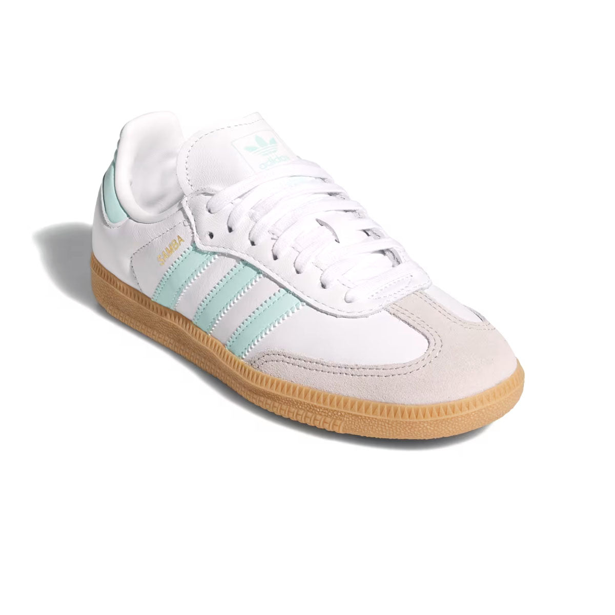 Kids Samba OG Sneakers - Cloud White Semi Flash Aqua - Comfortable & Stylish Shoes for Boys & Girls - Perfect for School, Sports & Casual Wear