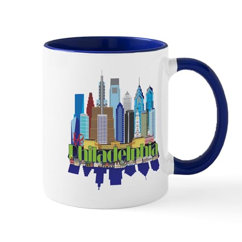 White/Navy Inside - Philly New Icon Mugs