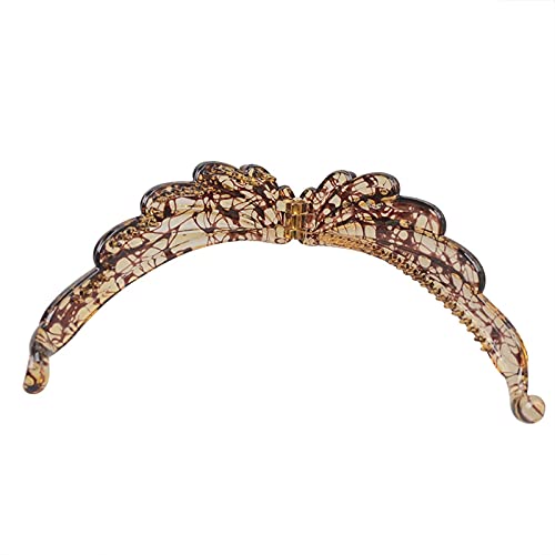 Licogel Banana Hair Clips 3PCS - Large Decorative Resin Hair Claw Clips for Women, Lightweight Strong Hair Clincher Combs - Perfect for Ponytails, Buns and Everyday Hairstyles
