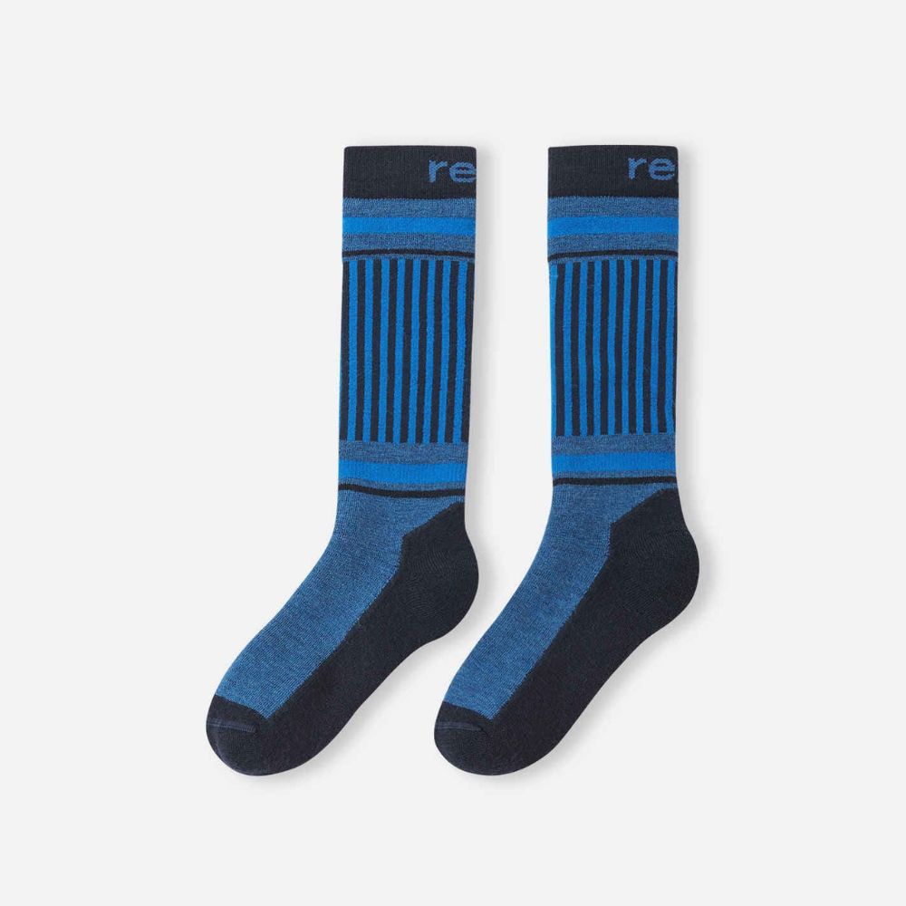 Reima Frotee Kids Ski Socks - Soft Navy Thermal Winter Socks for Boys & Girls - Perfect for Skiing, Snowboarding & Cold Weather Activities
