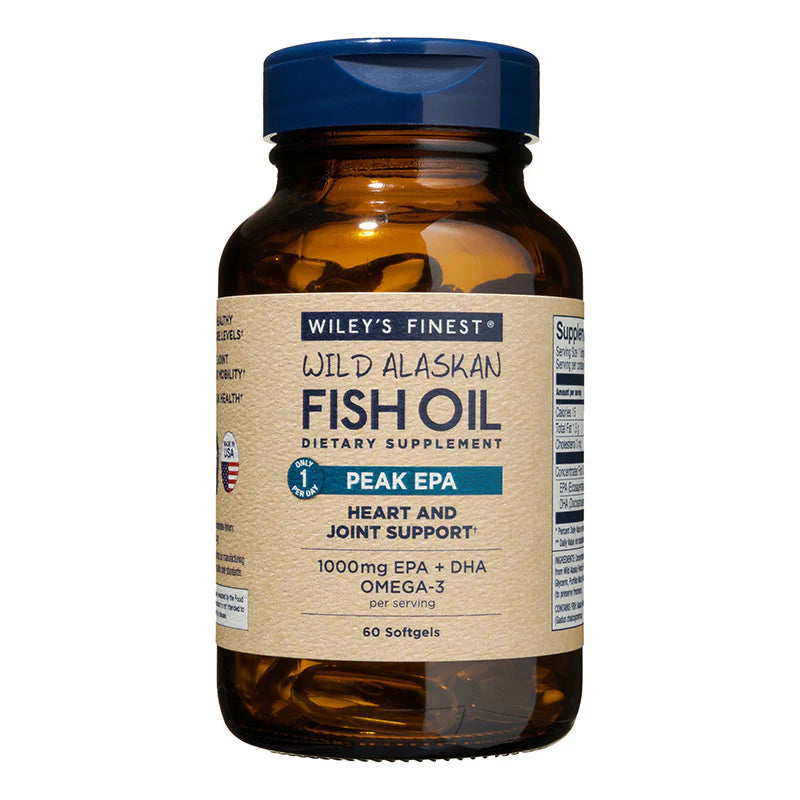 Premium Wild Alaskan Fish Oil with High EPA & DHA - Supports Heart, Brain & Joint Health - Omega-3 Supplement for Adults & Kids - Great for Daily Wellness & Active Lifestyles