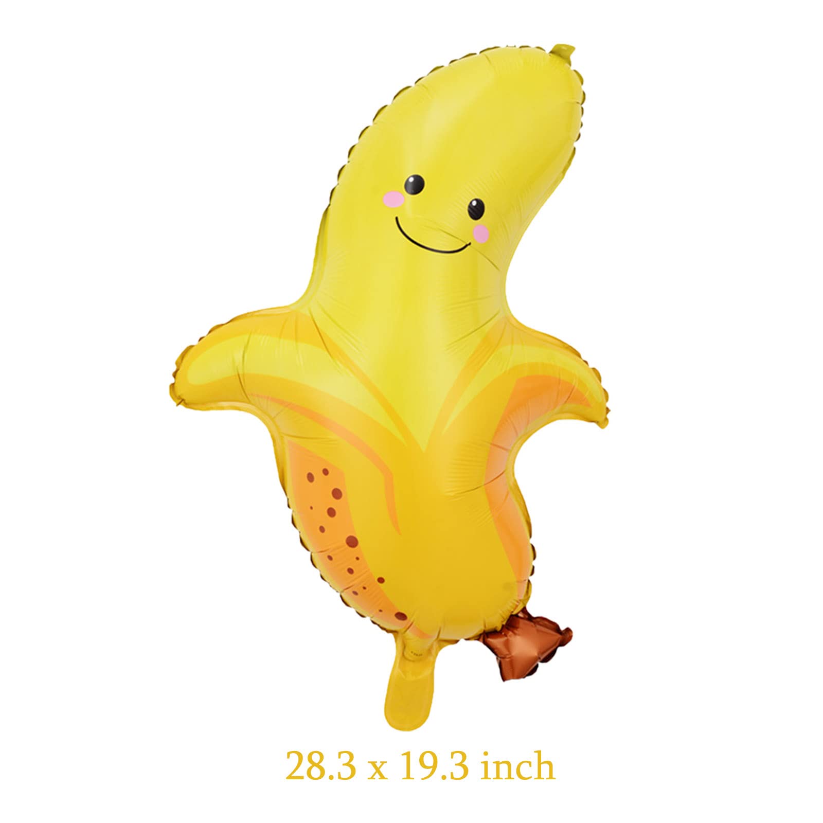 8Pcs Large Banana Foil Helium Balloons - Fun Fruit Themed Party Decorations for Birthday, Baby Shower & Wedding - Perfect for Tropical, Jungle or Go Bananas Party Themes