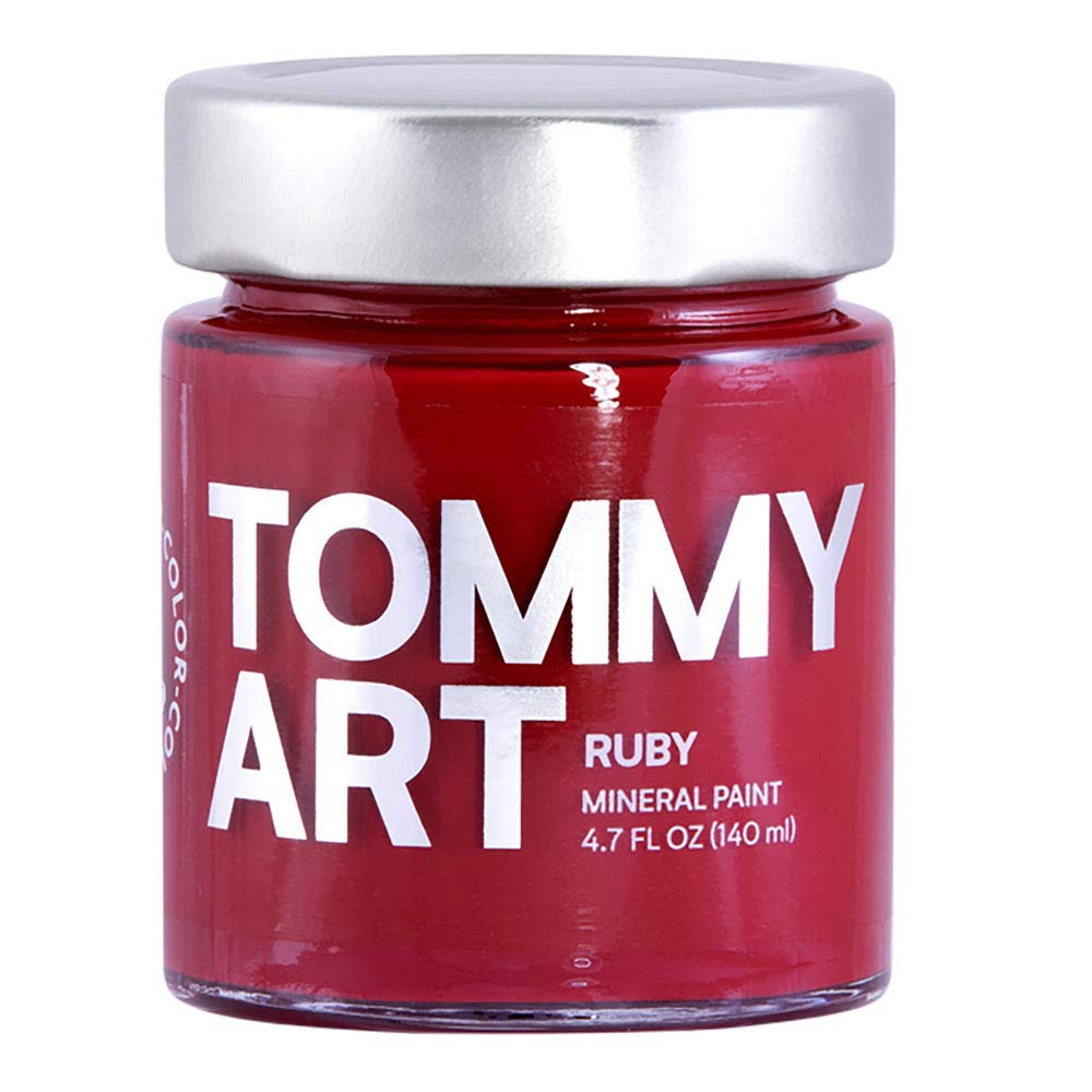 Premium Chalk-Based Mineral Paint 140ml - Ruby Red | Non-Toxic, Eco-Friendly Matte Finish for Furniture, Walls & DIY Crafts