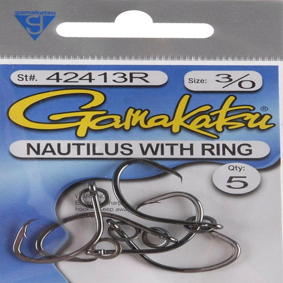Gamakatsu Nautilus Circle Hooks 4-Pack for Saltwater Fishing