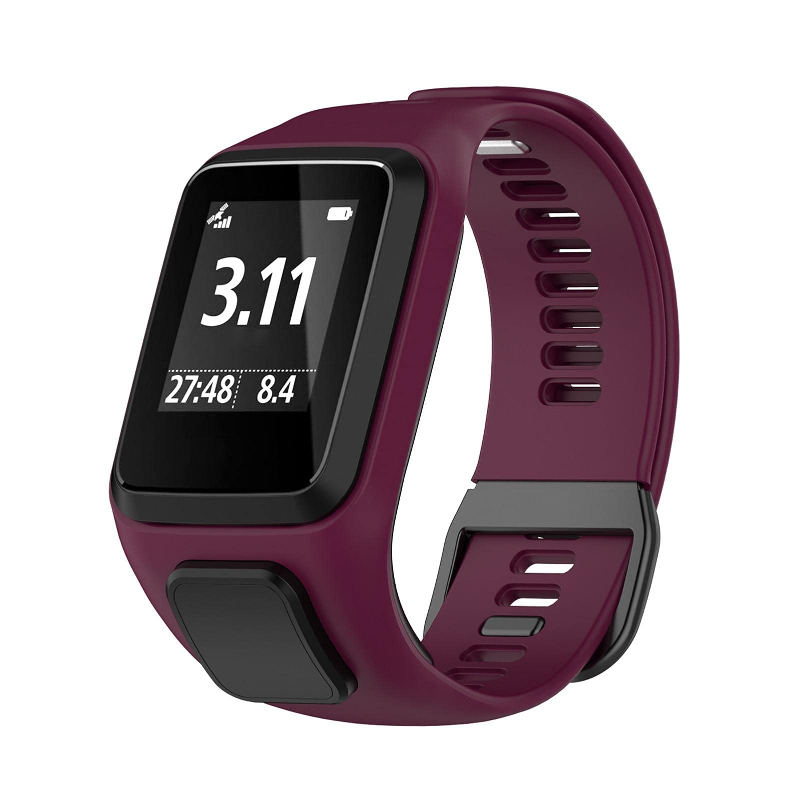 Waterproof Silicone Replacement Wrist Strap for TomTom Runner 23 & Spark - Adjustable Smart Watch Band Compatible with TomTom Fitness Trackers | Perfect for Running, Swimming & Outdoor Activities