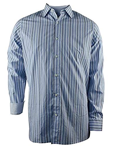 Men's Multi-Striped Oxford Shirt - Classic Blue Casual Button Down Shirt for Office, Business & Smart Casual Wear