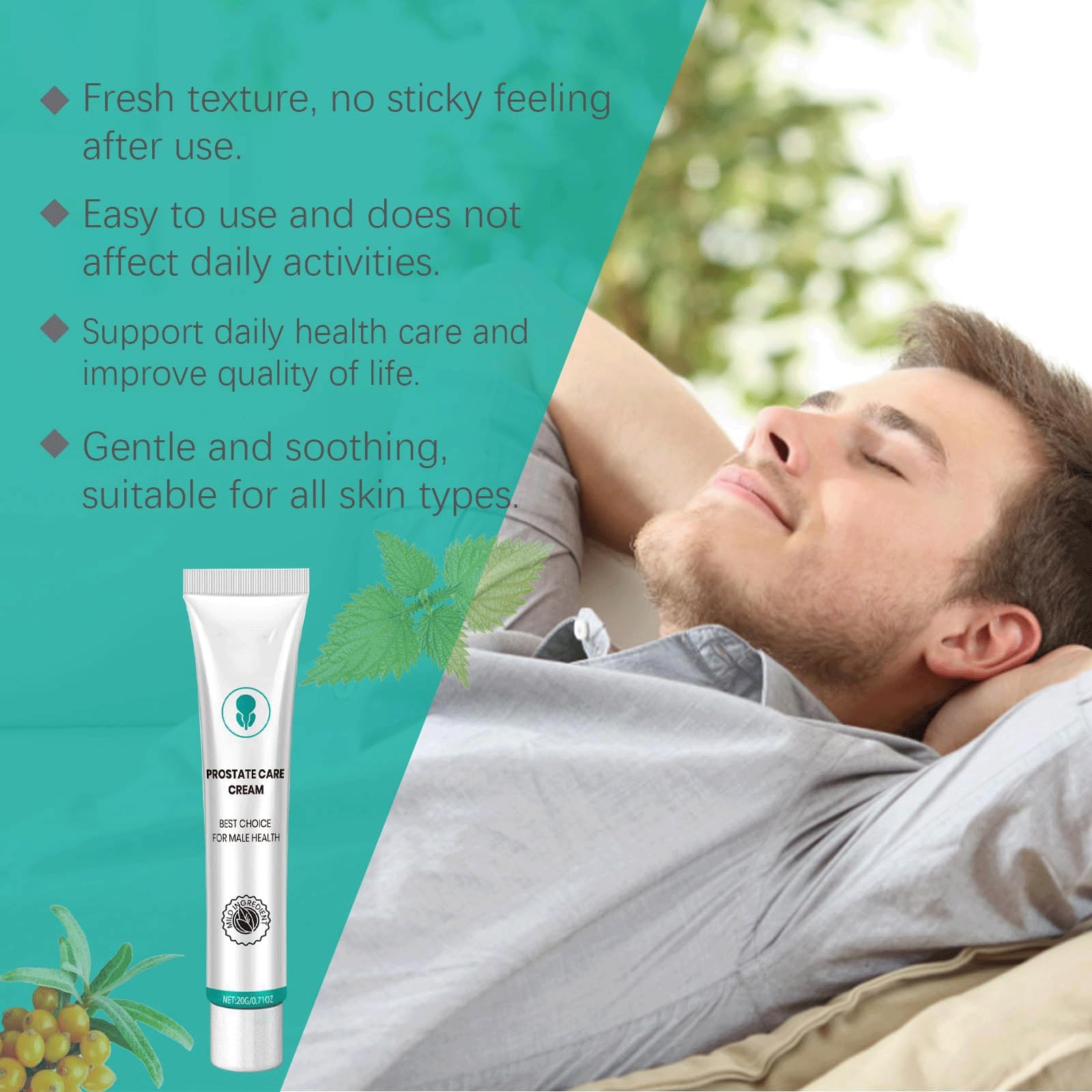 Best Prostate Cream for Men - Natural Prostate Relief & Treatment Formula - Supports Prostate Health & Enhances Comfort (3-Pack) - Ideal for Nighttime Use & Daily Discomfort Relief