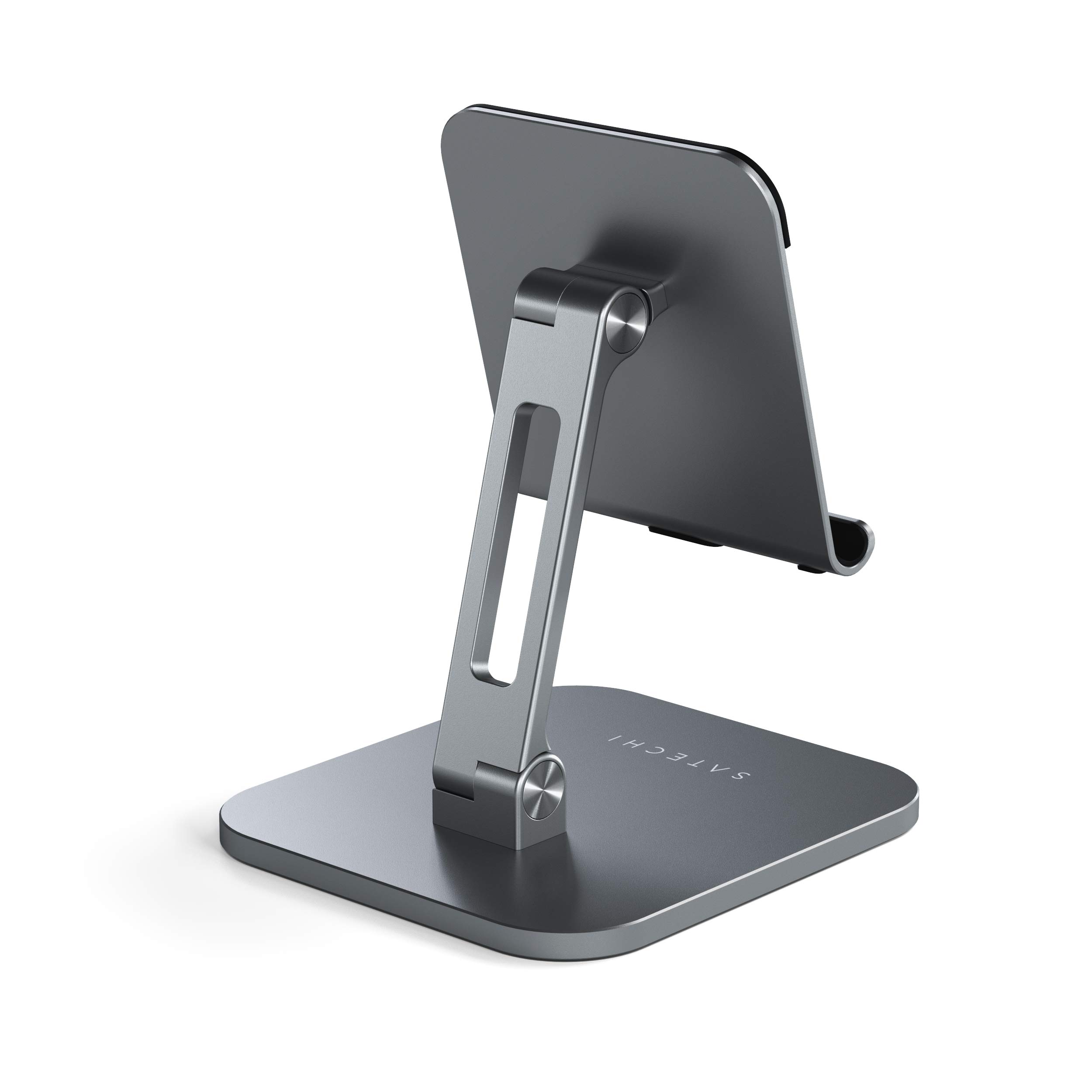 Satechi Aluminum Adjustable Desktop Stand with Soft Pads - Compatible with iPad Pro M2/M1, iPad Air M1, iPad Mini, iPhone 16/15/14 Series & More - Perfect for Home Office, Workstation & Tablet Viewing