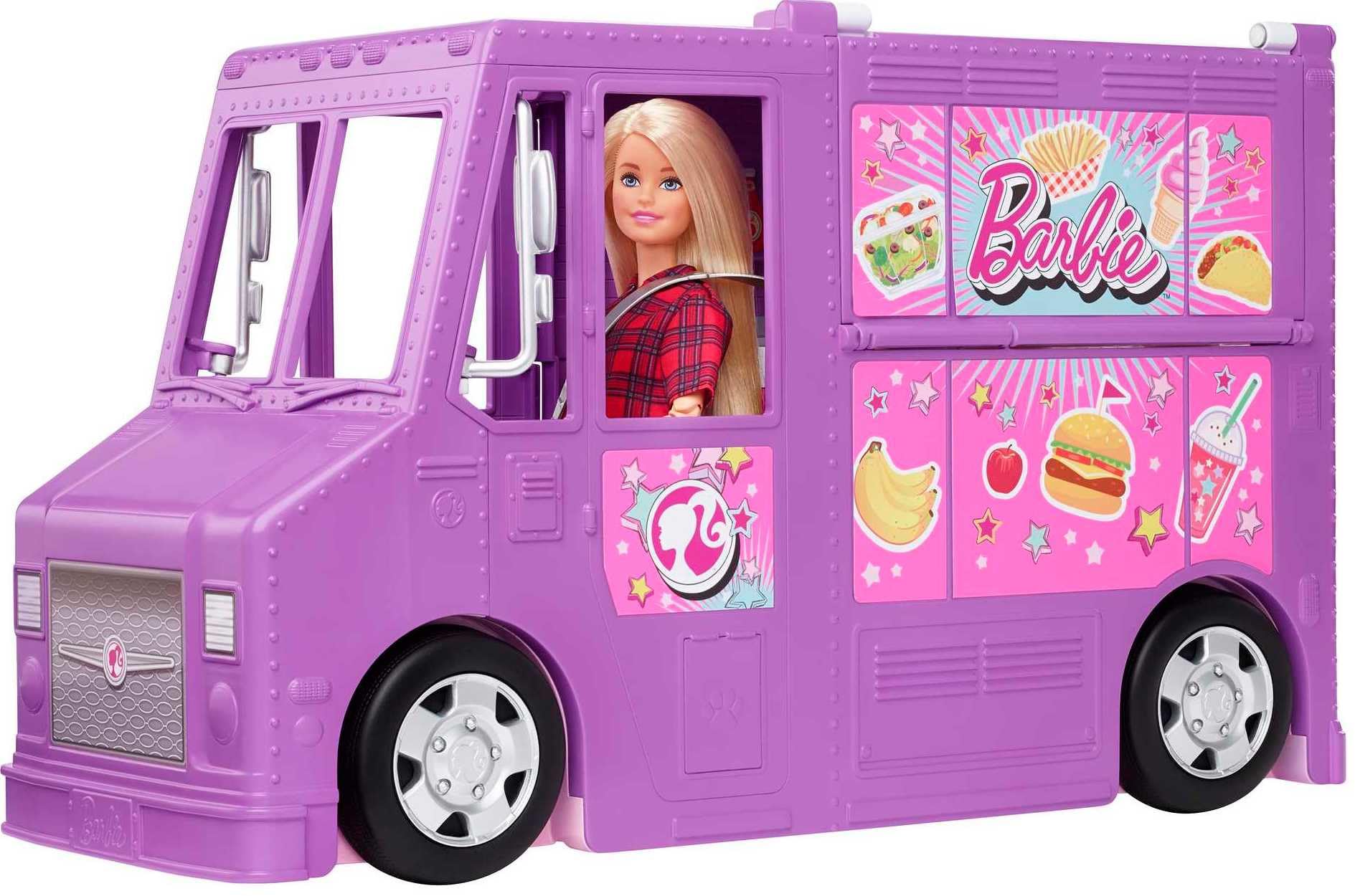 Barbie Fresh 'n Fun Food Truck Playset - Interactive Pretend Play Toy for Kids with Lights & Sounds - Perfect for Birthday Gifts & Imaginative Playtime (Ages 3+)