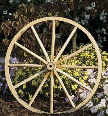 Handcrafted Steam Bent Hickory Wagon Wheel 42