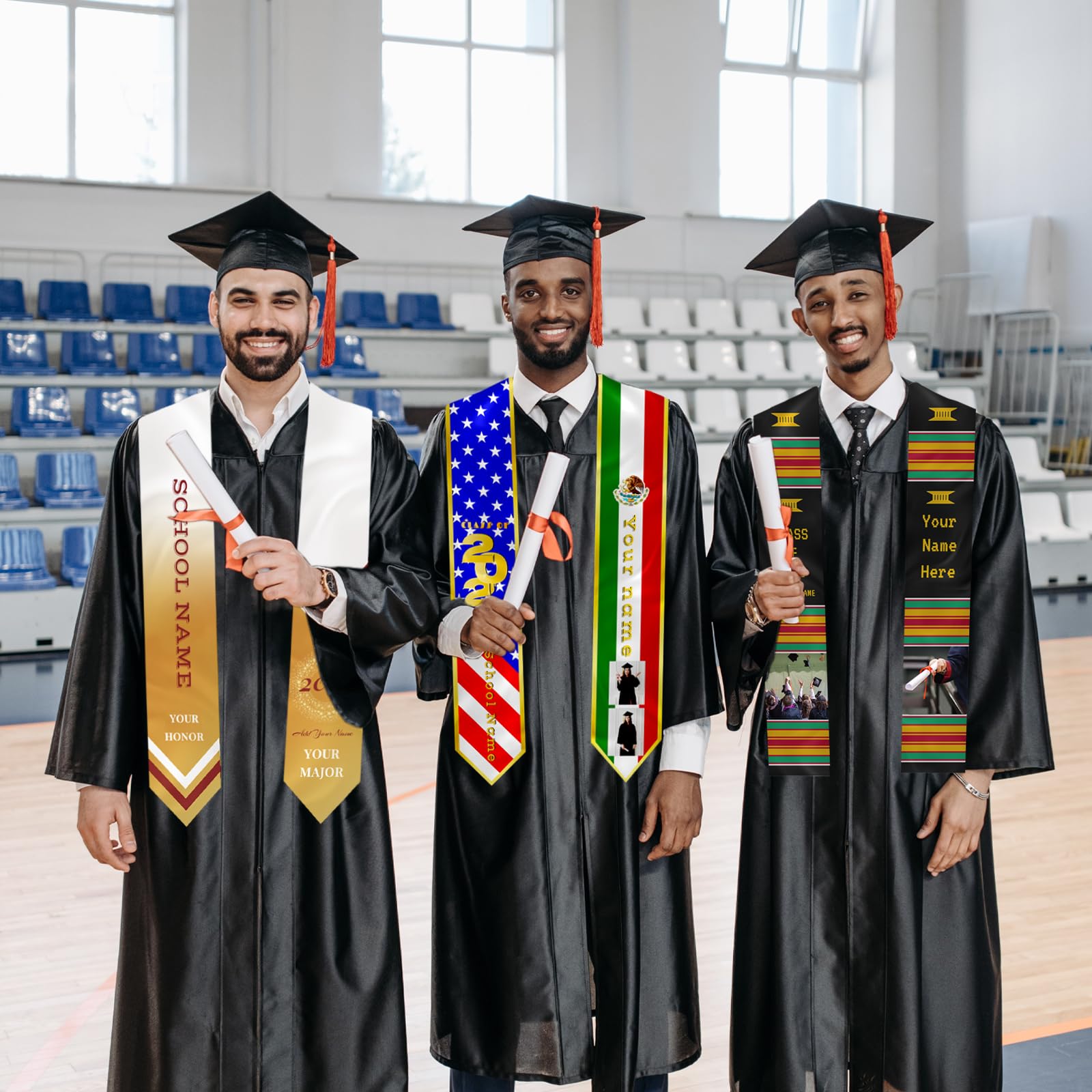 Custom Graduation Stole for Class of 2023 - Personalized Graduation Sash with Name & Year - Perfect for High School & College Commencement Ceremonies, Graduation Photos & Keepsakes