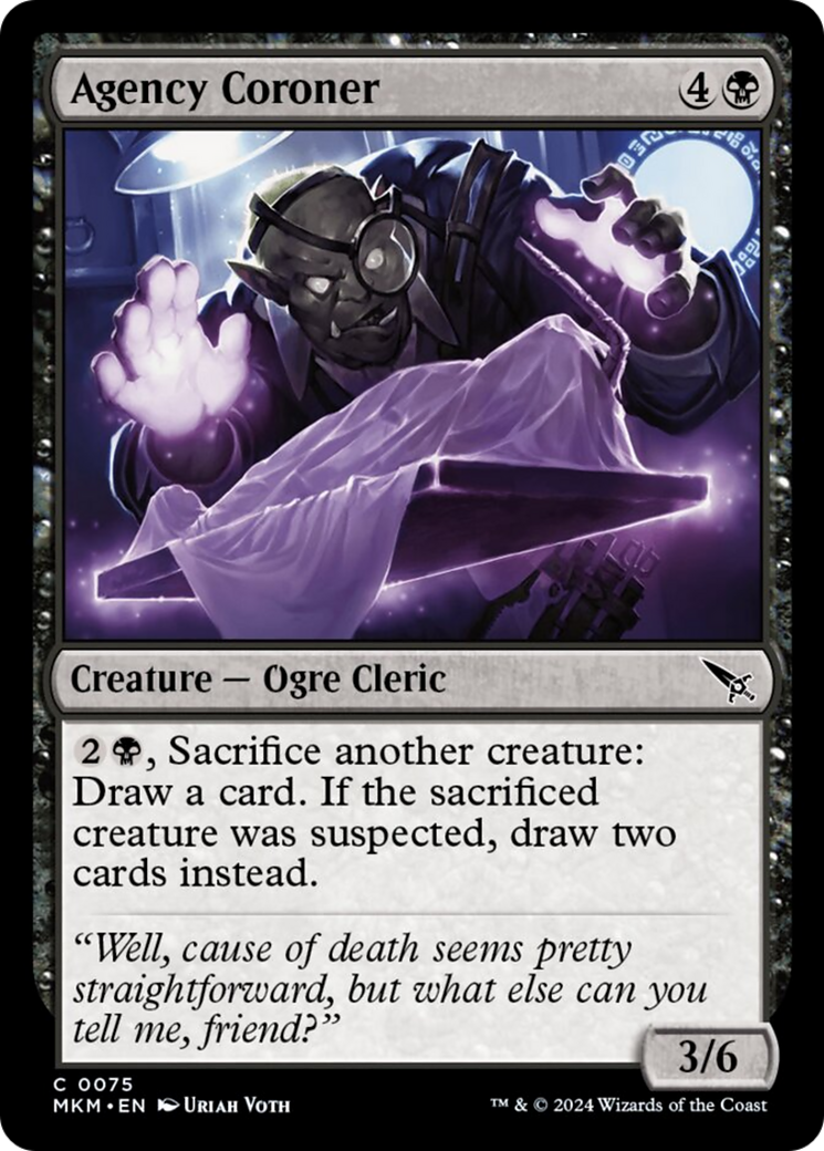 MTG Agency Coroner Card - Murders at Karlov Manor Expansion | Magic: The Gathering Collectible Trading Card Game | Perfect for Commander, Standard & Modern Deck Builders