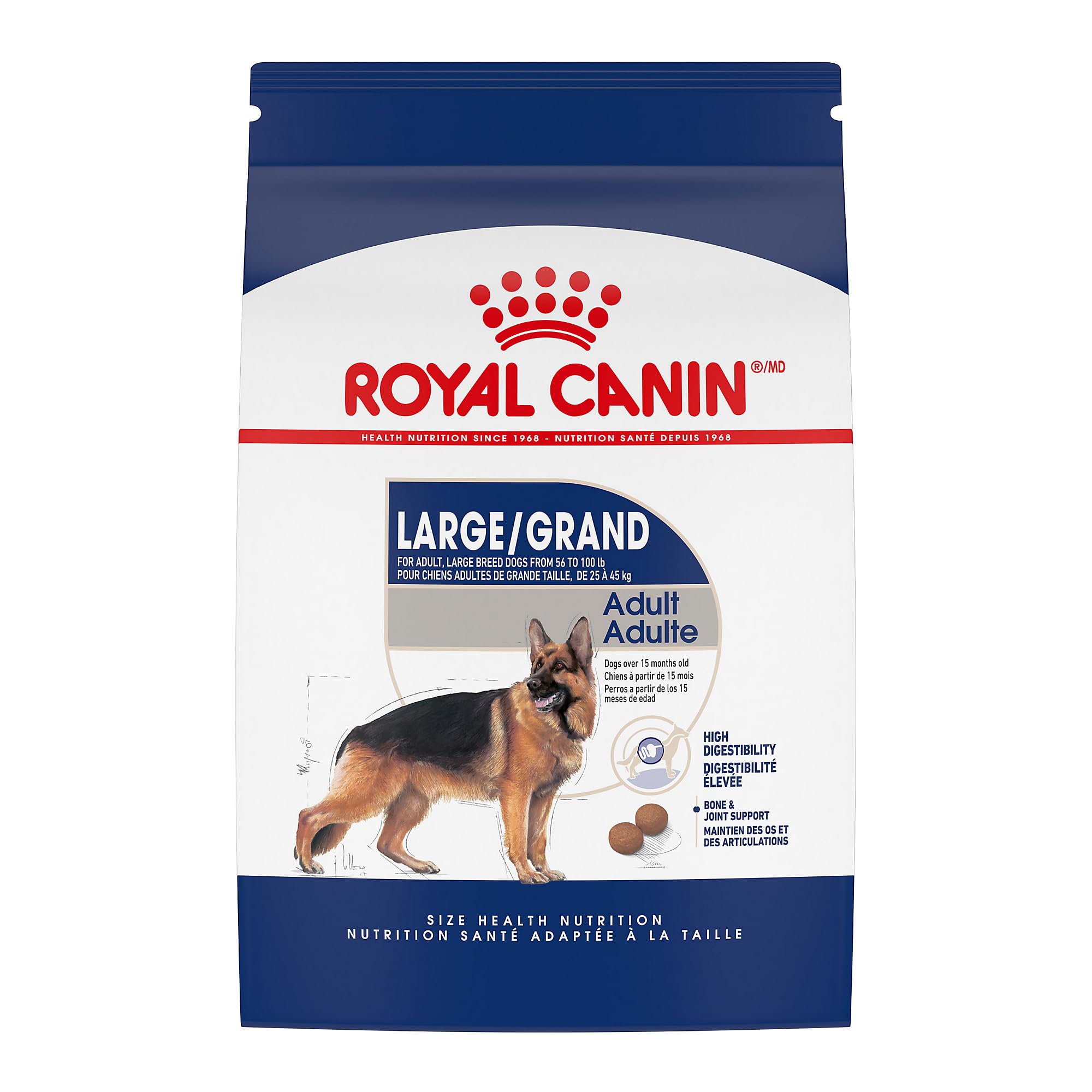 Royal Canin Large Breed Adult Dry Dog Food - 30 lb Bag for Golden Retrievers, Labradors & Large Dogs - High Protein Nutrition for Joint & Bone Health - Ideal for Active Dogs & Daily Feeding