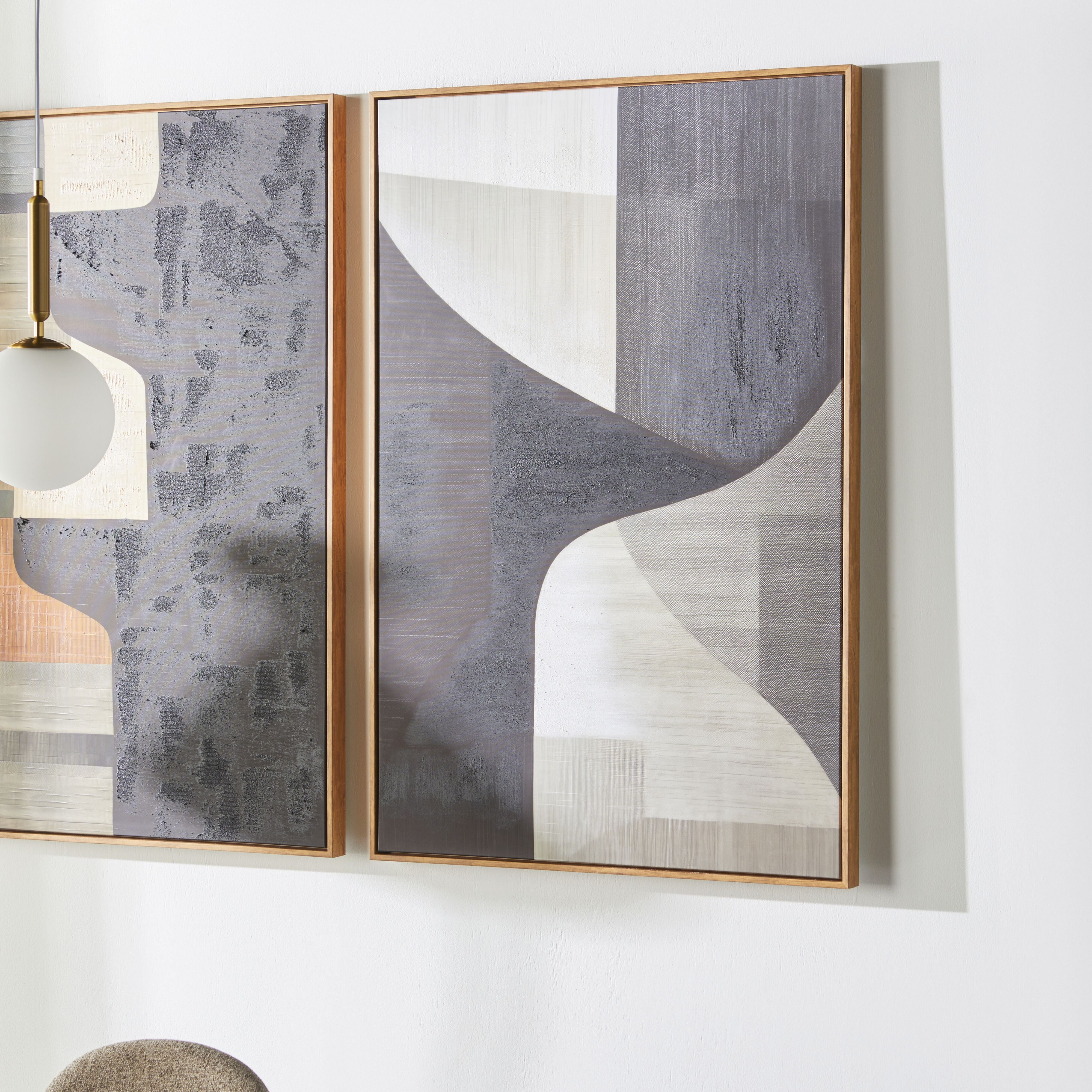 Abstract Geometry II Canvas Print 80x120cm (32x47in) - Modern Wall Art for Living Room, Bedroom & Office Decor