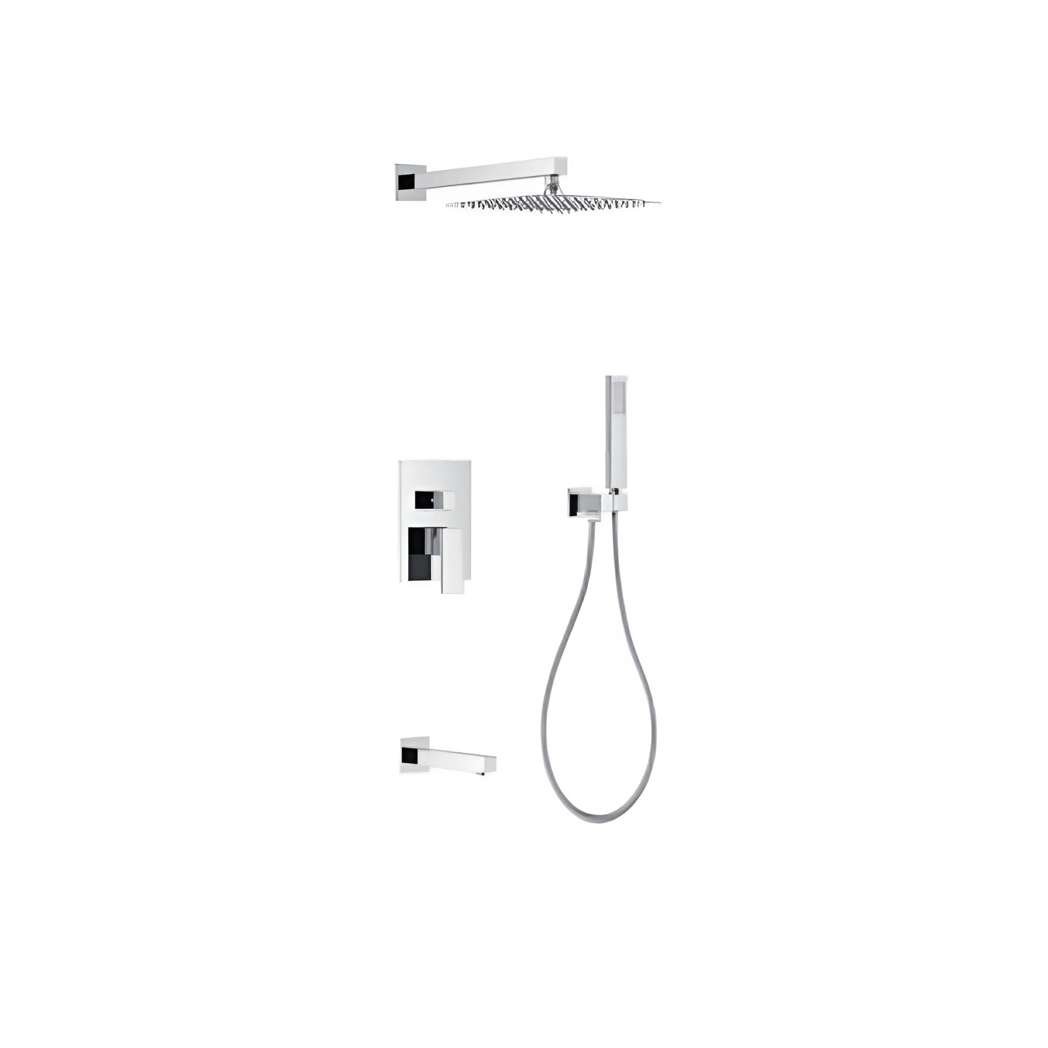 Premium 8-Function Shower System CM8043 - High Pressure Rainfall Showerhead with Handheld Spray - Perfect for Bathroom Renovation & Spa-Like Experience