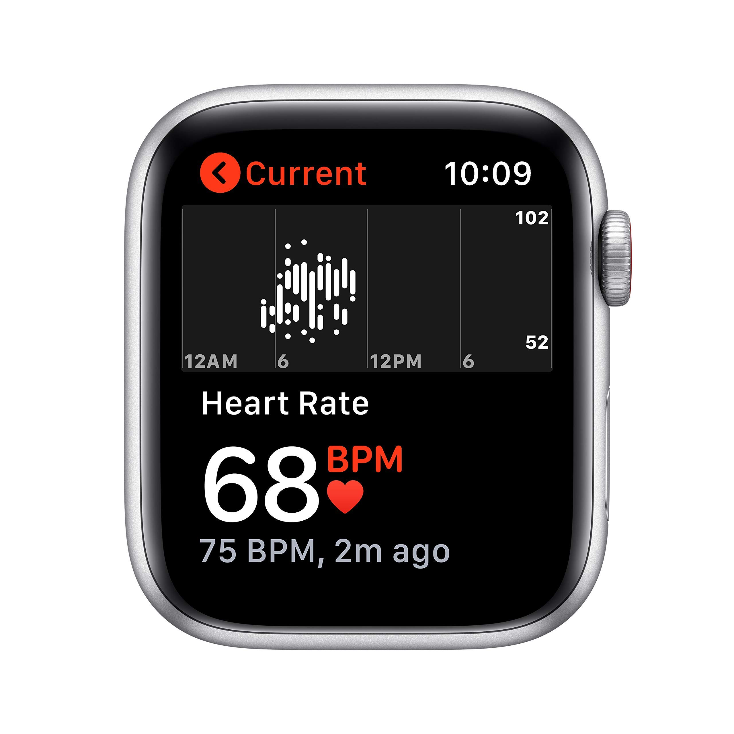 Apple Watch SE 2020 (GPS + Cellular, 44mm) - Silver Aluminum Case with Seashell Sport Loop (Renewed) | Smartwatch for Fitness Tracking, Notifications & Calls | Perfect for Running, Swimming & Daily Wear