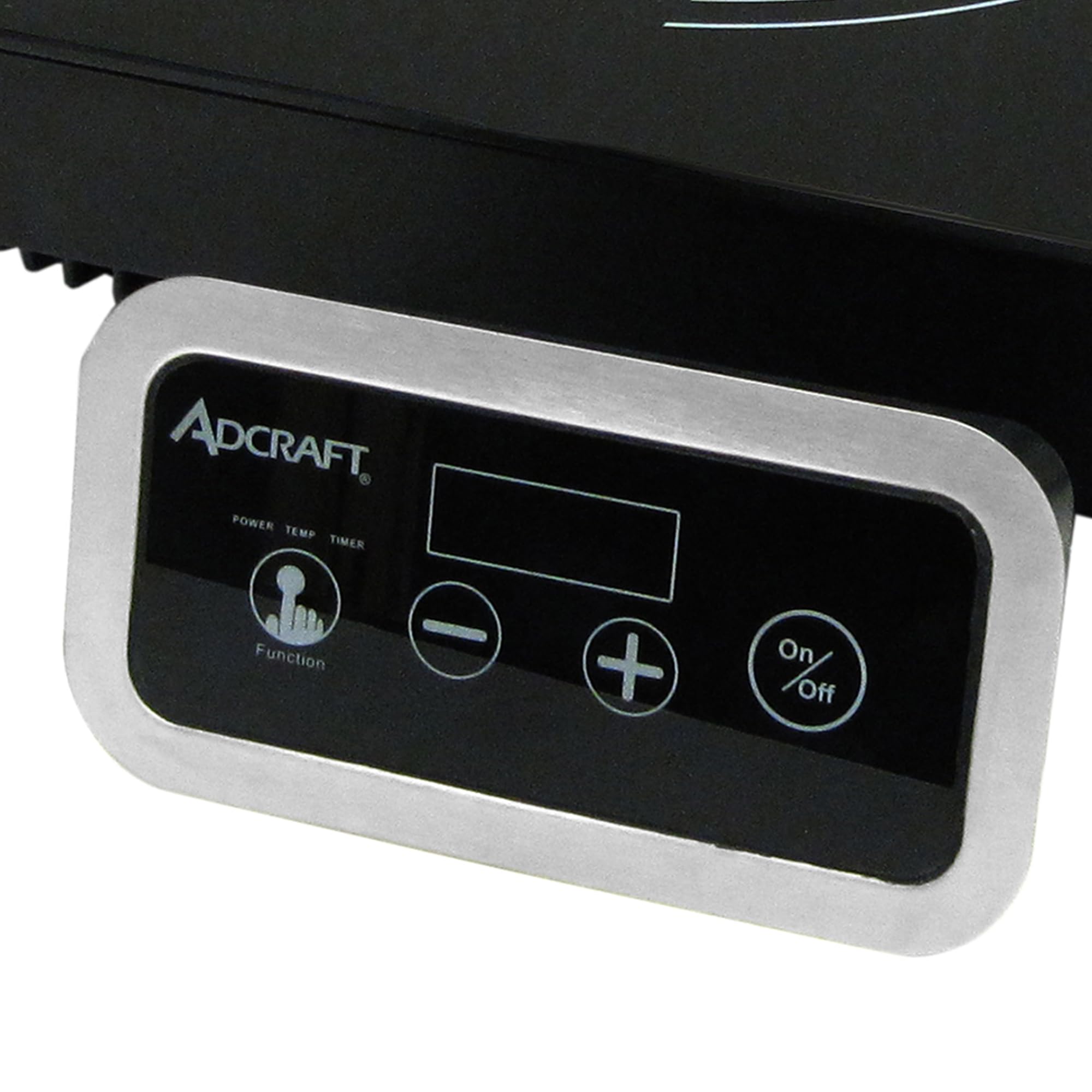 Adcraft 1800W Drop-In Induction Cooktop with Remote Control - Ceramic Glass Surface, Fast Heating, 180-Min Timer, 120V, Gray - Perfect for Home Kitchen, Restaurant & Commercial Cooking