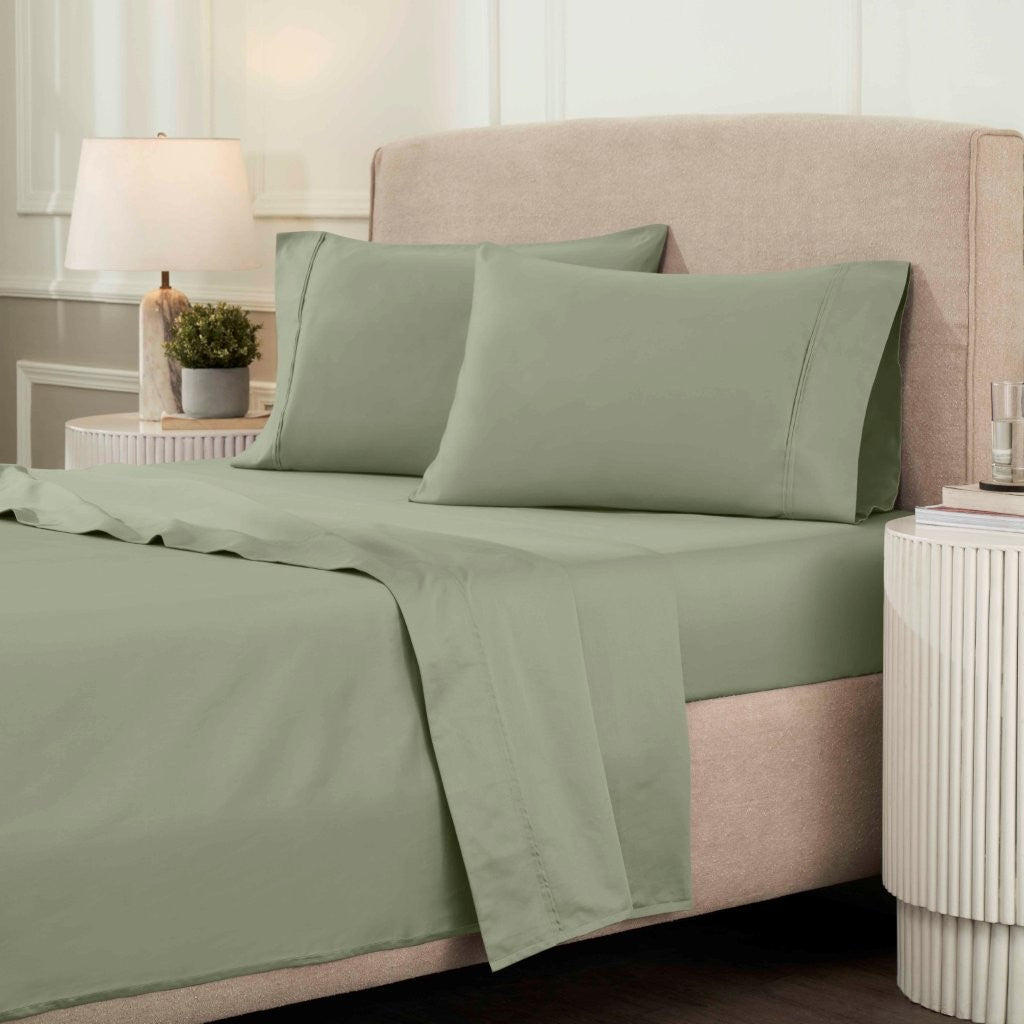 Luxury 1200 Thread Count Egyptian Cotton Deep Pocket Bed Sheet Set - Queen Size, Soft & Breathable for Ultimate Comfort - Perfect for Master Bedroom, Guest Room & Hotel Use