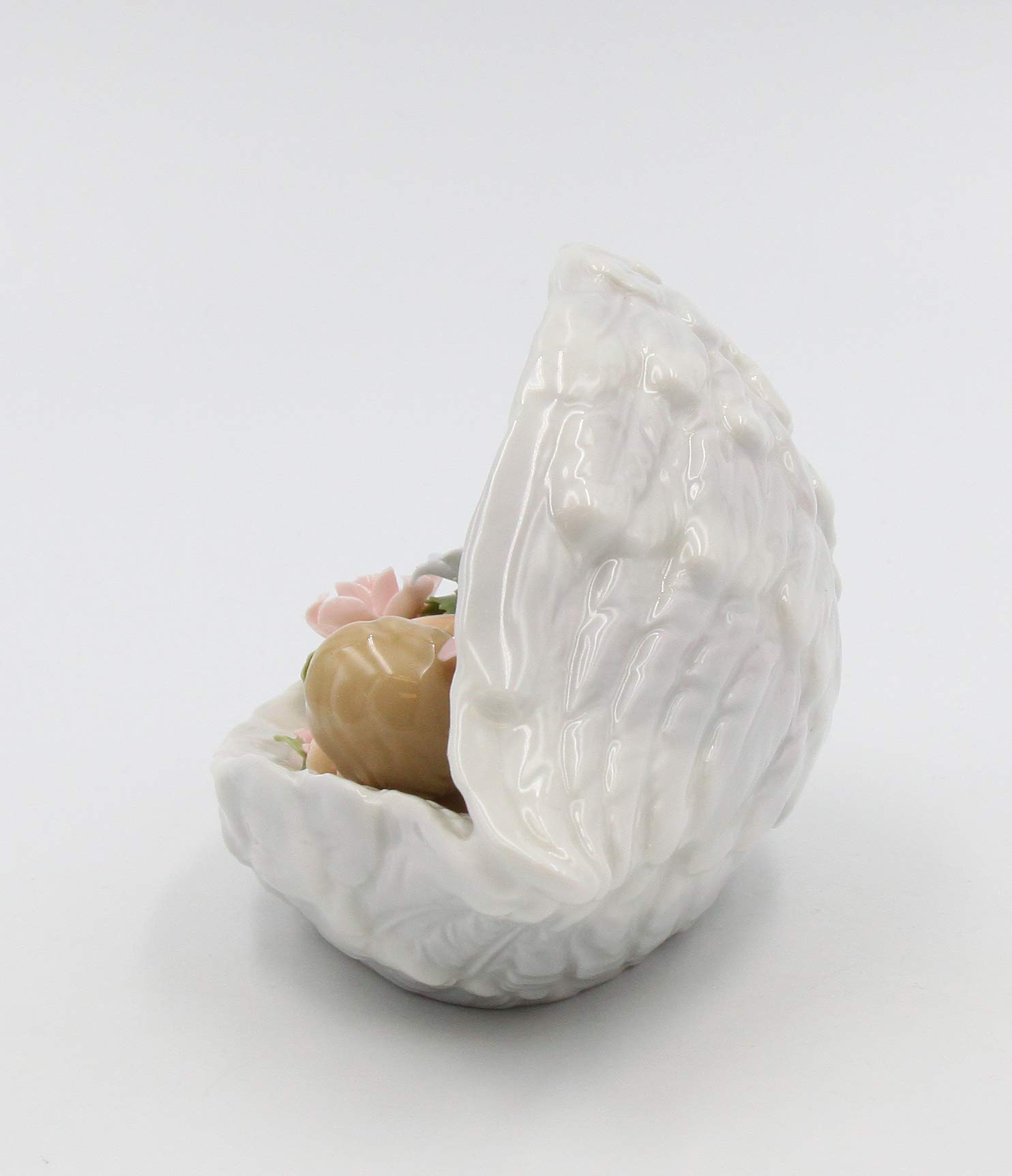 20846 Guardian Angel Wings Ceramic Baby Figurine - 6 Inch Collectible for Nursery Decor, Christening Gift & Home Display