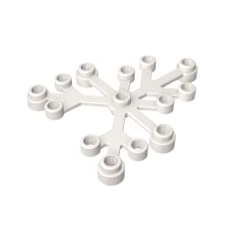 Gobricks GDS-1437 30-Piece White Plant Leaves Building Blocks - Compatible with Lego 2417 - Creative STEM Toys for Kids - Perfect for DIY Gardens, School Projects & Birthday Gifts