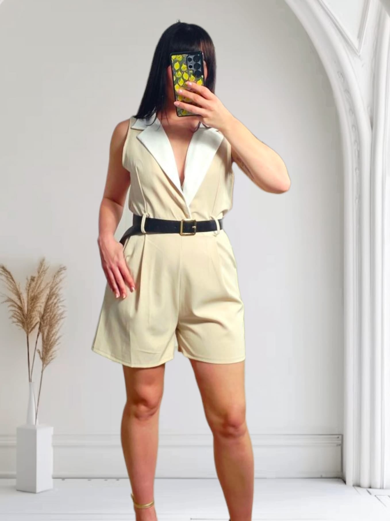 Raven Women's Jumpsuit Beige - Stylish One-Piece Romper for Casual Outings, Summer Wear & Beach Vacations