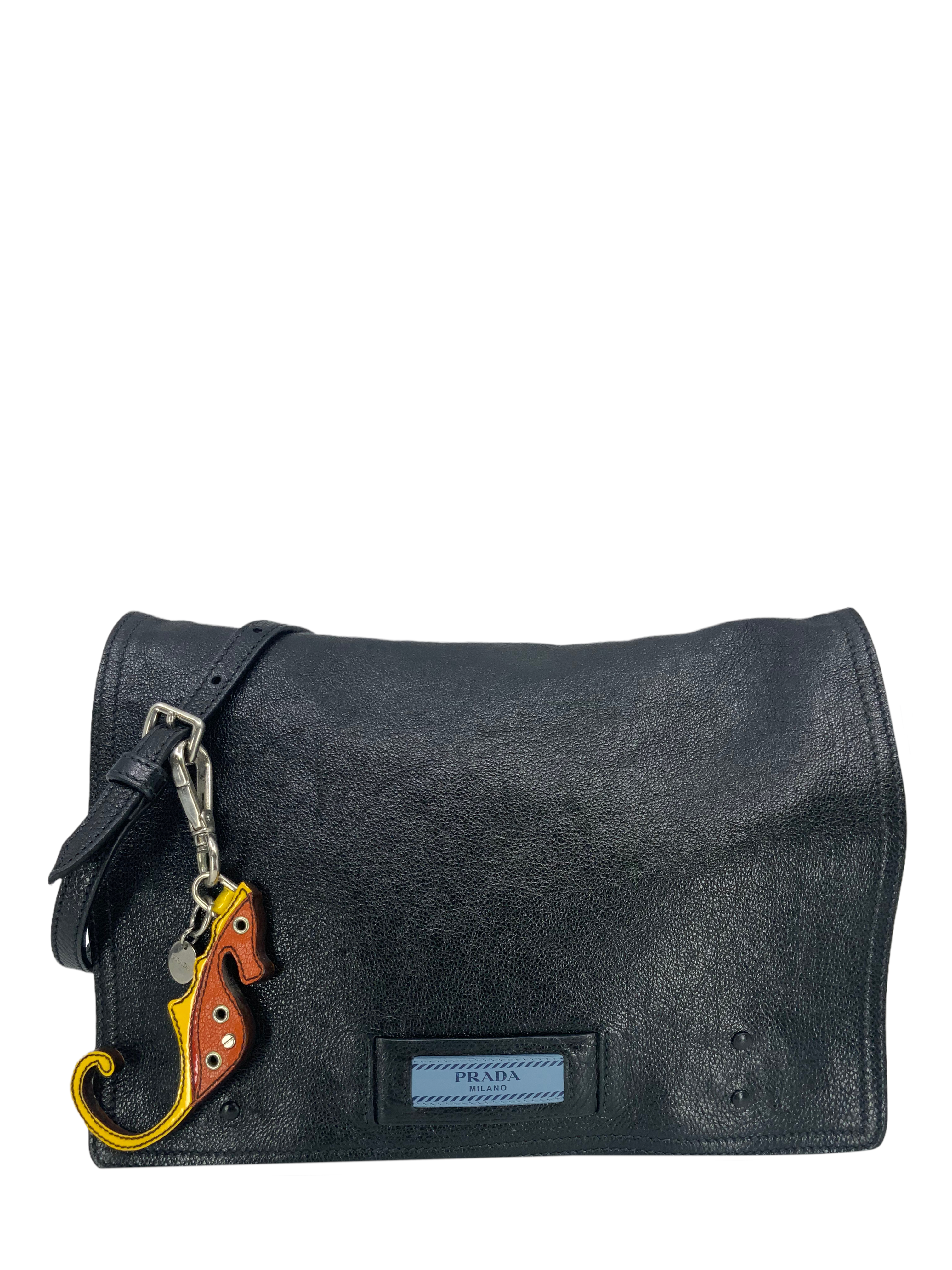 Prada Leather Seahorse Bag Charm Keychain - Stylish Designer Accessory for Handbags, Backpacks & Keys | Perfect Gift for Fashion Lovers